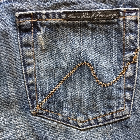 Jean Paul Da’Mage | Blue Jeans Low Rise Boot Cut Distressed 25 - Picture 4 of 9